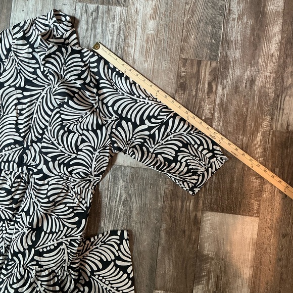 NWT H&M Monochrome Leaf Pattern Dress Size XXL - Picture 6 of 9
